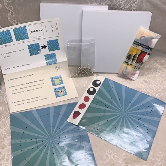 Vintage lovely Pikachu String Art Kit Pokemon sticker - Picture 2 of 9